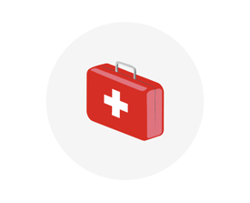 Illustration d'une trousse de premiers soins