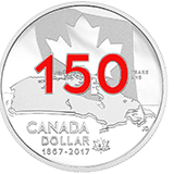 Pièce de monnaie en argent Canada 150