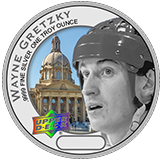 Pièce de monnaie en argent à l’effigie de Wayne Gretzky