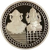 Silver Diwali coin.