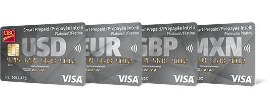 Four C I B Smart Prepaid Travel Visa Cards