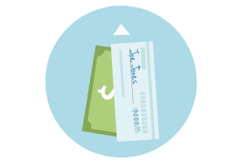Cash and a cheque