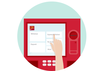 CIBC client using an ATM