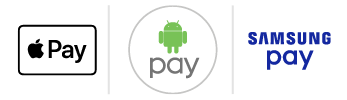 Logos d’Apple Pay, d’Android Pay et de Samsung Pay