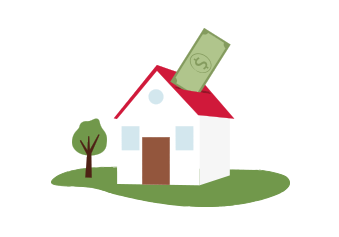 De l’argent déposé dans une maison, comme dans une tirelire