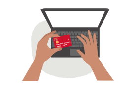 Une personne effectuant des opérations bancaires sur un ordinateur portable