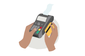 Une carte glissée dans un terminal de paiement