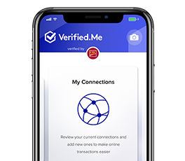 Verified.Me app on a smartphone screen