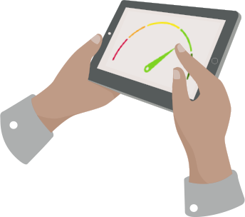 CIBC client checks credit score on mobile device