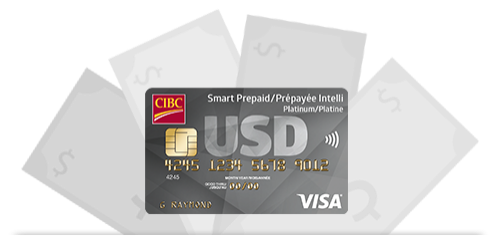 Carte prépayée de voyage Intelli CIBC Visa en dollars US