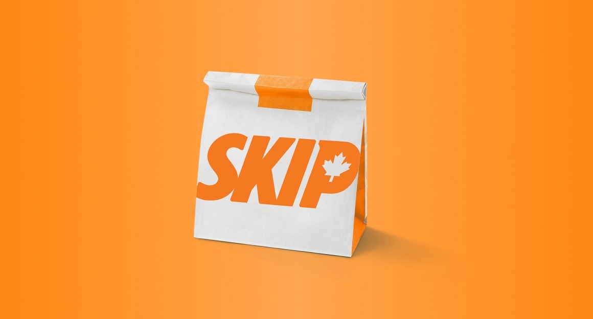Skip delivery bag.