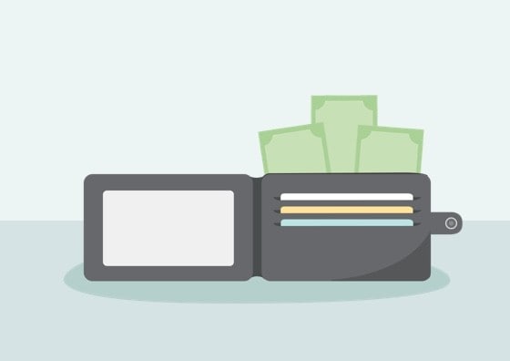 Des dollars dans un portefeuille